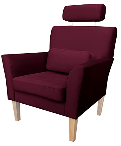 MartHome Modern Sessel Relaxsessel für Wohnzimmer Maximo Stuhl - Einzelsofa Loungesessel Wohnzimmersessel, Stoff Sessel - Relax Sessel TV Ohrensessel (Bordeauxrot MG02)