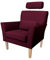 MartHome Modern Sessel Relaxsessel für Wohnzimmer Maximo Stuhl - Einzelsofa Loungesessel Wohnzimmersessel, Stoff Sessel - Relax Sessel TV Ohrensessel (Bordeauxrot MG02)