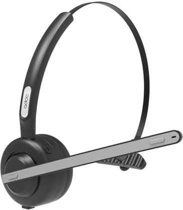 ADOC BT01 Bluetooth-Ohrhörer mit Mikrofon, um 270 Grad drehbar, Geräuschunterdrückung, verstellbares Kopfband, Multifunktionstaste, langlebiger Akku, Verwendung auf beiden Seiten (rechts/links)