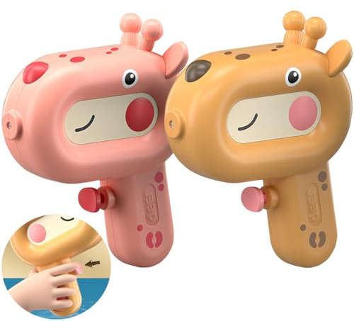 YGCHEN Wasserpistole Giraffe Spritzpistolen Kinder Wasserpistolen Tiere Wasserspritzpistolen Wasser Blaster Wasserspielzeug für Sommer Draussen Strand Schwimmbäder 2 Stück