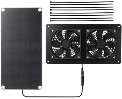 kivrimlarv Ventilateur solaire pour poulailler, ventilateur solaire portable, ventilateur solaire de grenier, ventilateur de ventilation pour poulailler, ventilateur solaire extérieur, ventilateur