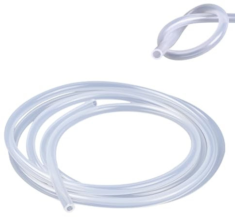 2 M Silikonschlauch(Innendurchmesser 10mm, Außendurchmesser 12mm), Transparenter Silikonkautschuk Schläuche, Lebensmittelqualität Schlauch für Luft Öl, Haushalt, Industrie, Trinkwasser