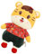 Vaguelly 1Stk Plüschtier Tigerpuppe Plüschkissen Kinderspielzeug gefüllte Plüschpuppe deko Kuscheltier zum Kinderfest Cartoon-Tierpuppe rot