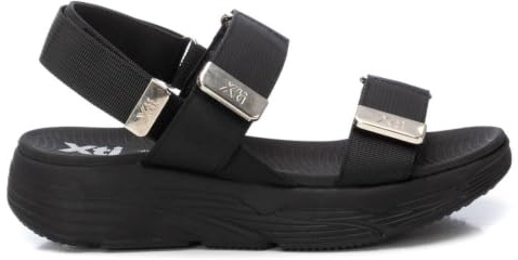 XTI - Sandalen Damen Schwarz - Bequeme und vielseitige Schuhe - Casual Mode - Modell 14407303 (Größe 40)