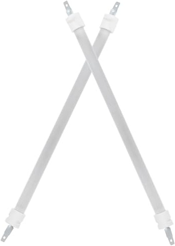 Tube de Chauffage Électrique de Rechange 2 Pièces Quartz Céramique | Résistance Haute Température, Compatibilité de Remplacement, Blanc, Usage Intérieur et Extérieur