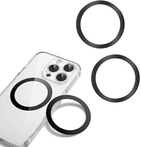 3 PCS Universal Metal Ring Sticker,For MagSafe Ring Sticker,magsafe ring Compatiable with iPhone 16/15/14/13/12/11 Series, Galaxy, Android Accessories(black)