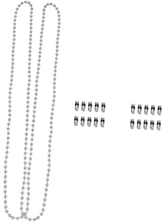 EXCEART Chaîne De Traction En Métal Argenté Pour Ventilateur De Plafond Avec Interrupteur Marche-arrêt, 1 Mètre, 20 Boucles De Connexion, Utilisation Solide, Remplacement Chaîne Légère Pour Lampe