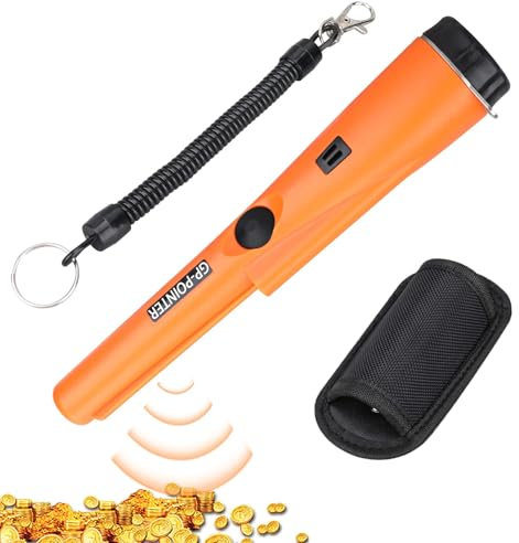 Frogetu Metalldetektor Klein,Tragbar Metallsuchgerät,Goldsuchgerät,Pinpointer Metalldetektor,Tragbar Metallsuchgerät Wasserdichter,für Goldmünze Hunt,Relikte,Schmuck
