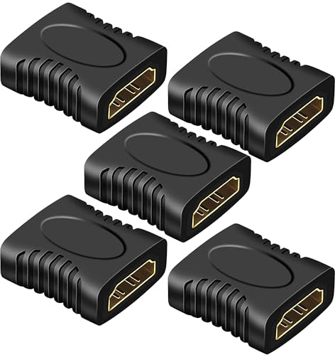 DevTech 2 Pack HDMI Extension Adapter – Female-to-Female, 4K @ 60 Hz, Gold-Plated, for Desktop, TV, Projector, Gaming Consoles