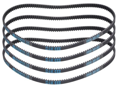sourcing map HTD-3M Zahnriemen aus Gummi, 132 Zähne, 396 mm Teilungslänge x 6 mm Breite x 2,4 mm Höhe, geschlossene Schlaufe, Zahnriemen, 4 Stück