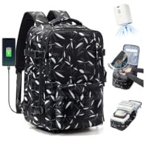 SZLX Vacuum Backpack Travel Bag with Pump Large Travel Backpack Cabin Size 40x30x20 Ryanair for Women Men Easyjet Wizzair Underseat Hand Luggage Carry on Cabin Size Flight Rucksack Fit 14 Inch Laptop