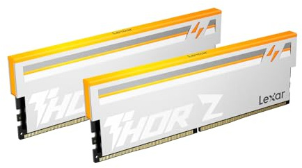 Lexar THOR Z Series RGB RAM DDR5 32GB Kit (2x16GB) 6000 MHz CL36, Desktop PC UDIMM DRAM 288-Pin, Memoria Computer da gioco DDR5 ad alte Prestazioni Supporto Intel XMP 3.0/AMD EXPO, 1.4V
