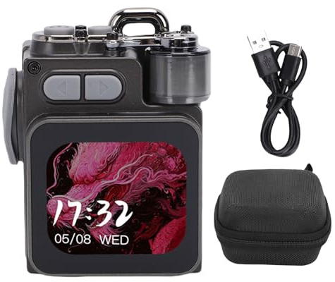 Vikye Bluetooth-Lautsprecher, Bluetooth 5.4, Kabelloser Metalllautsprecher mit Touchscreen, 15 M Übertragungsreichweite für Zuhause/Party/im Freien