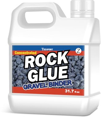 Teexpert Rock Glue for Landscaping, Gravel Glue for Outside Stone Pebble Max Cover, 31.7oz Concentrate Pea Gravel Binder Rock Lock Weather-Resistant, Long Lasting for Between Paver, Hill/Slope, Patio