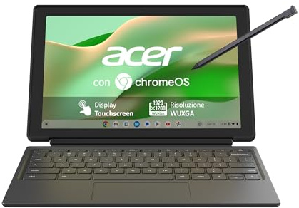 Acer Chromebook Tab 311 CW311-3HN-K8PP Tablet PC, Display 11 WUXGA | Processore MediaTek Kompanio 520, RAM 8 GB DDR4, eMMC 64 GB, Multi-Touch LCD, Tastiera e penna incluse