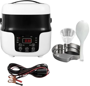kesurpae Contrast Intelligent Control Tragbarer elektrischer Reiskocher 2l, Dampfgarer für verschiedene Kochbedürfnisse, Porridge, Reiskochen, Heizen, Reisekocher