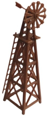 ZYIHNIRB Windmühle HO 1:87 Mikro Landschaftsdekor Modellbahn Szeneriezubehör