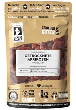 Bremer Gewürzhandel Aprikosen getrocknet, Trockenfrüchte ohne Zuckerzusatz & ungeschwefelt, 250g