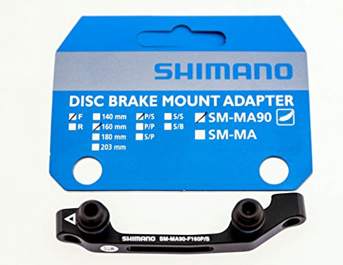 Shimano MA-90 Disc Brake Mounting Bracket (Black, 160-mm Post/is Front)