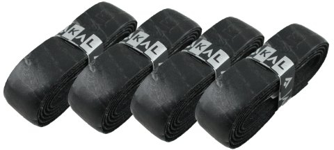 Karakal PU Super-Multi-Farben Griffbänder - Tennis - Squash - Badminton (4 x Schwarz)