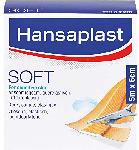 HANSAPLAST Soft Pflaster 6 cmx5 m Rolle 1 St