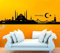 Wandtattoo-Günstig G158 Skyline Istanbul Wandaufkleber Wandsticker schwarz (BxH) 200 x 43 cm