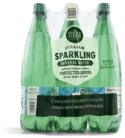 Whole Foods Market, Italian Sparkling Mineral Water 6 Pack, 33.8 Fl Oz