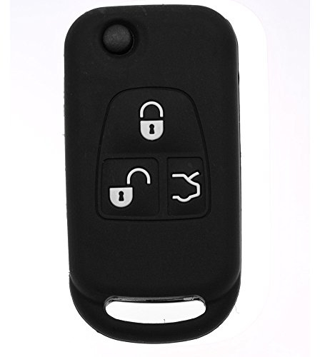 Soft Case Schutz Hülle Auto Schlüssel für Mercedes Benz SL R129 W163 ML 1998-2005 W210 E-Klasse/Farbe Schwarz