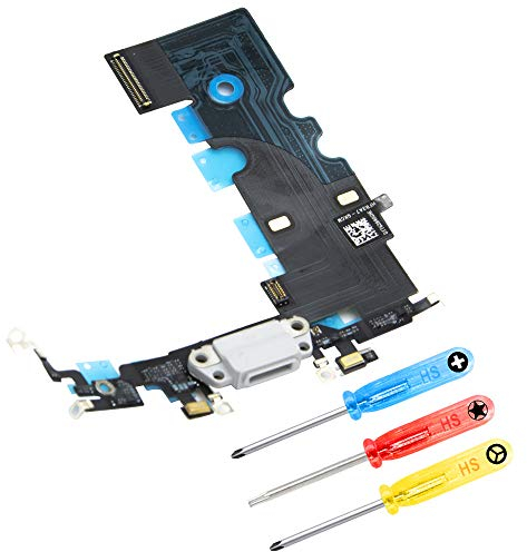 MMOBIEL Dock Connector Compatible with iPhone 8 Series - Charging Port Flex Cable - Headphone Port/Microphone/Antenna Replacement - Incl. Screwdrivers - White