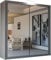SLIDING WARDROBE 4U Mirror Sliding 2 or 3 Door Wardrobe with LED Light 90cm/120cm/150cm/180cm/203cm/250cm White-Black-Grey-Walnut-Wenge-Oak (Grey, 90cm)