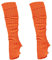 krautwear® Damen Mädchen Ballettstulpen mit Fersenloch Beinwärmer Ballett Stulpen Legwarmer Armstulpen ca. 55 cm 80er Jahre 1980er Jahre schwarz weiss Neon Pink Grün Gelb Orange (2x Neon Orange)