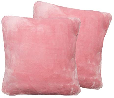 2er Pack Kuschelkissen Premium Cashmere Feeling Kissen 50x50 cm Flauschiges Sofakissen (Altrosa)