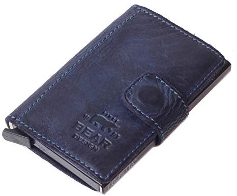 Bear Design Antic Unisex Geldbörse blau 15,5x9x4cm Kreditkartenetui Portemonnaie