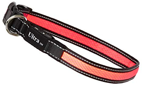 Kleines Rosa Leuchthalsband Blinkendes LED Hundehalsband LED Hundelicht Hund Sicherheitshalsband für Spaziergänge USB Wiederaufladbar Hundehalsband Licht Einstellbare Nacht Sicherheit Blinken