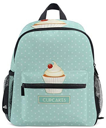 BKEOY Kinder-Rucksack Cupcakes, gepunktet