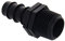 MroMax Lot de 10 raccords de tuyau d'irrigation cannelés 1/2BSPF mâle 16 4 fendus pour système d'irrigation agricole de jardin - Plastique noir