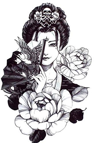 Japanische Geisha Tattoo Japan Design Tattoo Fake Tattoo Th700