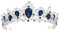 minkissy Barocke Brautkrone Aus Silber Und Blau Eleganter Haarschmuck Für Hochzeiten Und Partys Modisches Accessoire Für Damen Einzigartiger Kopfschmuck Für Besondere Anlässe