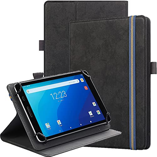 SINSO Étui universel pour tablette de 7 à 8 pouces, Lenovo Tab E7 7, Huawei MediaPad M5 Lite 8 et autres tablettes de 7 à 8) Noir