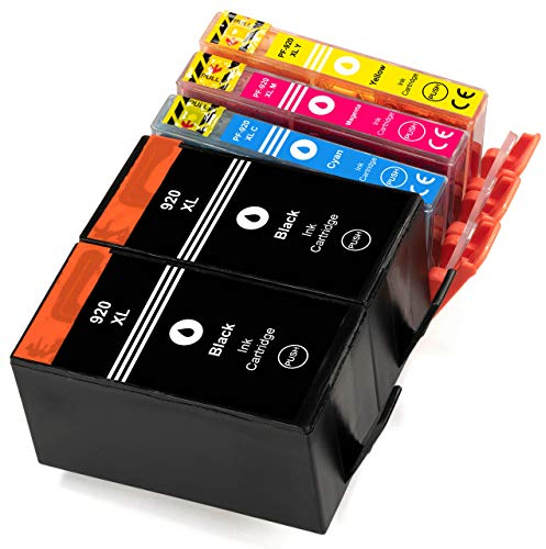 ESMONLINE 5 kompatible XL Druckerpatronen (4 Farben) als Ersatz für HP 920 zu HP OfficeJet 6000 6500A Plus 7000 Wide Format 7500A Wide Format