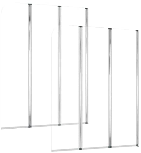 vidaXL Duschabtrennungen 2 Stk. 104x130 cm Hartglas Transparent