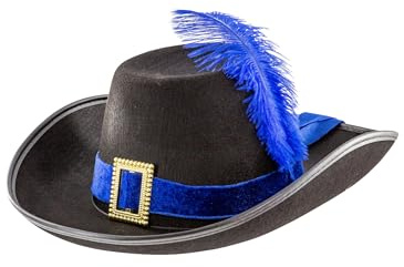 Deiters Hut Musketier mit Feder schwarz/blau 57
