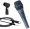 CAROL Sigma-Plus 3 XLR Wired Vocal Microphone – Dynamic Supercardioid Mic with Dual Shock Mount Tech for Singing, Rap, Live Performances, Includes Mic Clip, 4.5 m XLR Cable & On/Off Switch