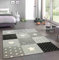 CARPETIA Kinderteppich Kinderzimmer Spiel Teppich Punkte Herz Stern Design Creme schwarz grau Größe 140x200 cm