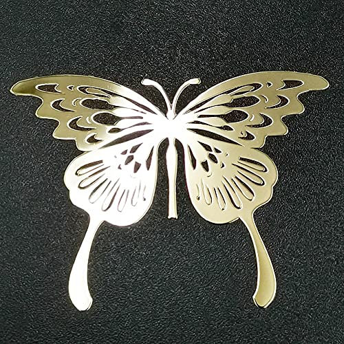 通用 Aufkleber für Handy/Laptop/iPad, Motiv Schmetterling, Metall, Chrom, 2 Stück