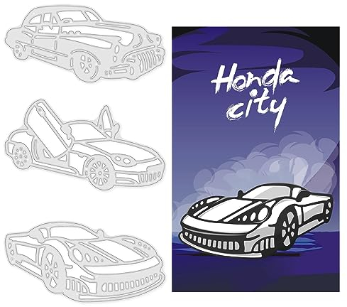 GLOBLELAND Auto Stanzschablonen Metall Schneiden Schablonen Cabrio-Auto Stanzformen für Kartenherstellung und DIY Scrapbooking Papier Sammelalbum Dekor