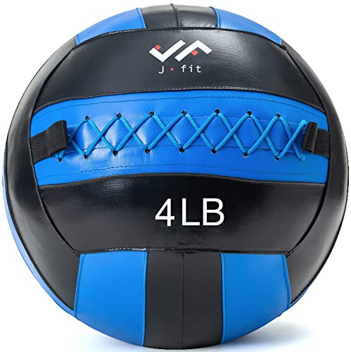 JFIT Wall Medicine Ball - 10 Weight Options 4lb-30lb - Durable Wall Balls for Exercise, Cardio, Core Strength