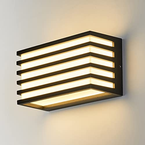 Dr.lazy 12W Außenleuchte LED Wandleuchte Aussen Außenlampe Außenwandleuchte Wandlampe Wasserdicht IP65 Außenbeleuchtung für Innen/Aussen