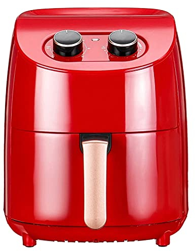 Friggitrici ad aria per uso domestico Friggitrice ad aria 1000 W Forno da cucina Senza olio Forno sano a basso contenuto di grassi 3,5 L (Colore : Rosso, Dimensioni (friggitrici ad aria) (Rosso 3,5