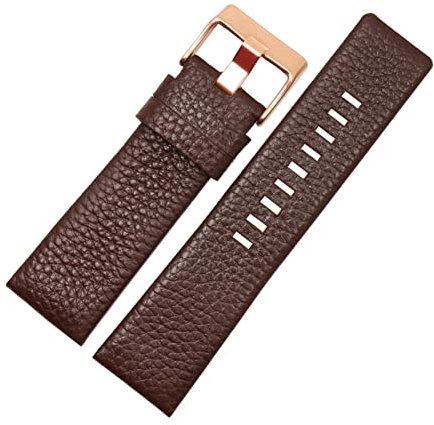 Echtes Lederarmband 22mm - 32mm Litchi-Korn-Uhrenarmband für Herrenuhren-Ersatzarmband Uhrenzubehör, 32mm